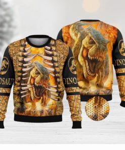 Dinosaur Orange Ugly Christmas Sweater Gift For Men And Women