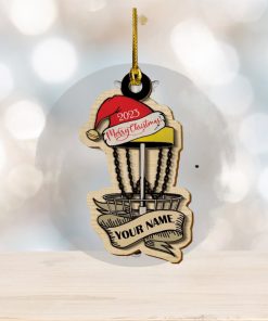 Disc Golf Personalized Wood Ornament