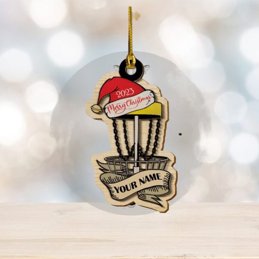 Disc Golf Personalized Wood Ornament