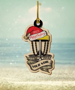 Disc Golf Personalized Wood Ornament