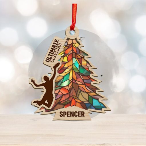 Disc Golf Tree Personalized Suncatcher Ornament