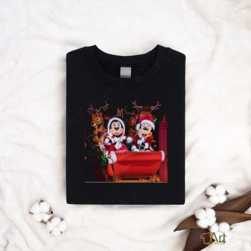 Disney Cartoon Poster Mickey Minnie Christmas shirt