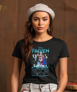 Disney Frozen 10th anniversary 2013 2023 Signatures Thank You For The Memories Shirt