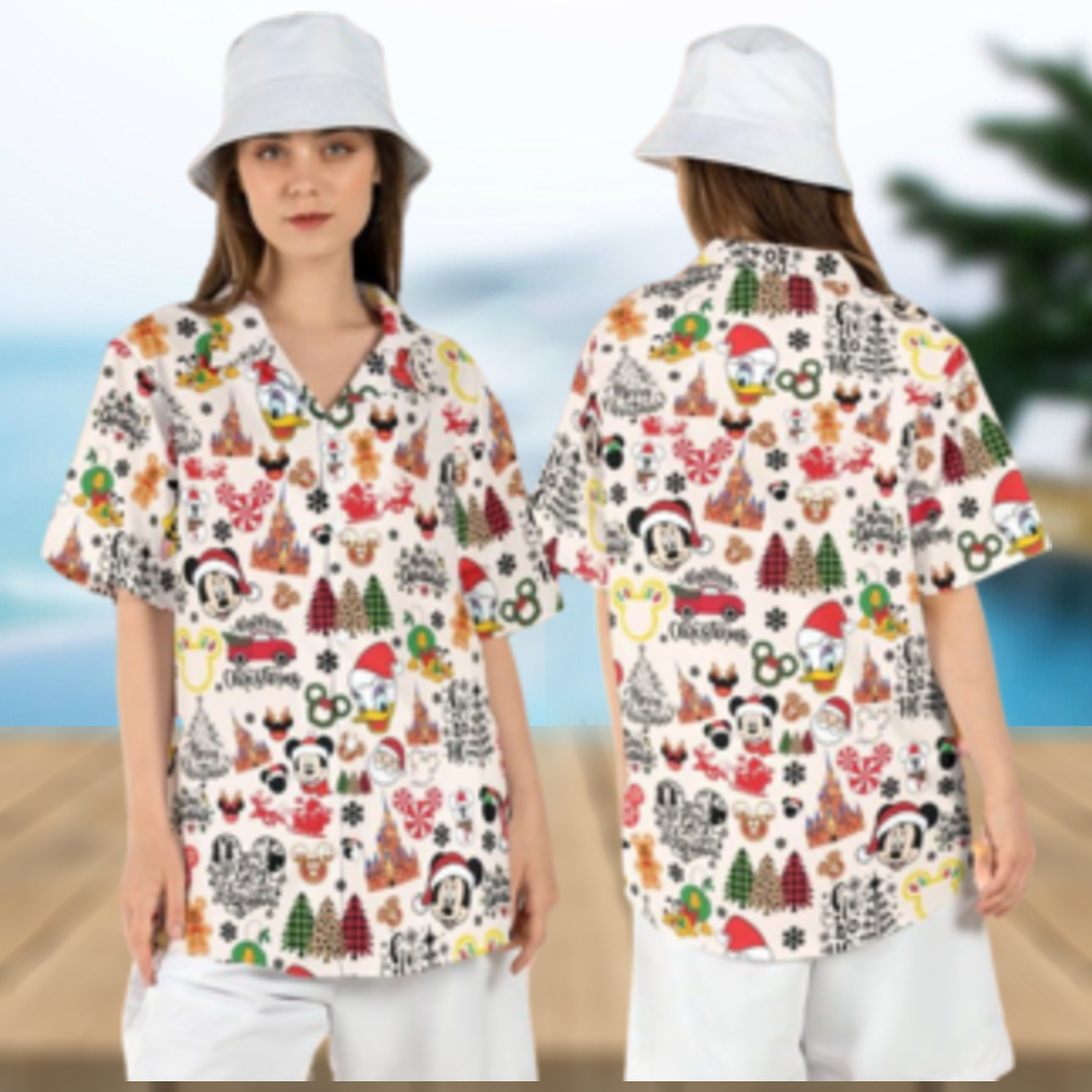 Disneyland Mickey Friends Merry Christmas Hawaiian Shirts Xmas Ho Ho Aloha Disneyland Mickey Friends Merry Christmas Hawaiian Shirts Xmas Ho Ho Aloha