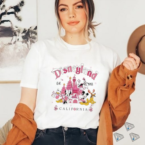 Disneyland Pink Christmas California Est 1955 shirt