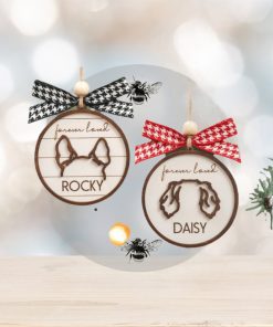 Dog Ear Memorial Ornament, Dog Mom Gift, Custom Dog Ornament, Pet Memorial Gift, Dog Ornament Custom, Pet Loss Gift, Custom Pet Ornament