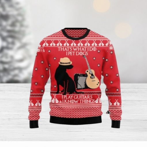 Dog Guitar Christmas Ugly Christmas Sweaters 3D