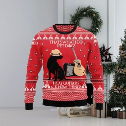 Dog Guitar Christmas Ugly Christmas Sweaters 3D