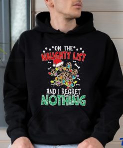 Dog paws hat santa on the naughty list and I regret nothing christmas shirt, hoodie, sweater, long sleeve and tank top Dog paws hat santa on the naughty list and I regret nothing christmas shirt