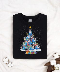 Dogs Border Collie pine tree merry christmas shirt