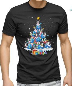 Dogs Border Collie pine tree merry christmas shirt