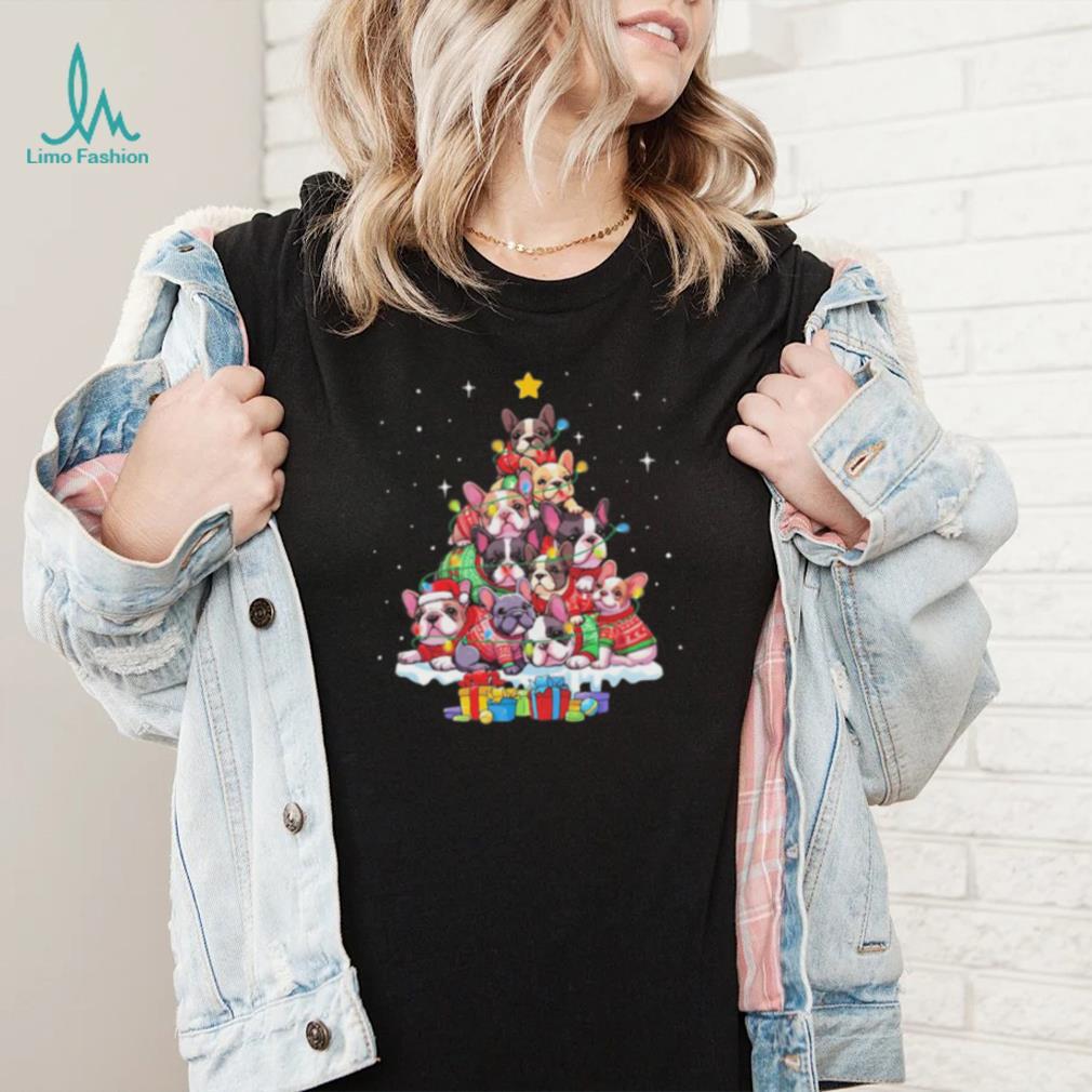 Dogs Bulldog santa Retriever pine tree merry christmas shirt Dogs Bulldog santa Retriever pine tree merry christmas shirt