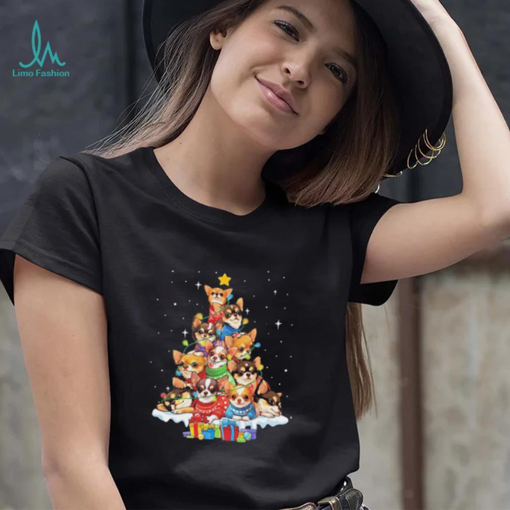 Dogs Chihuahua pine tree merry christmas shirt Dogs Chihuahua pine tree merry christmas shirt