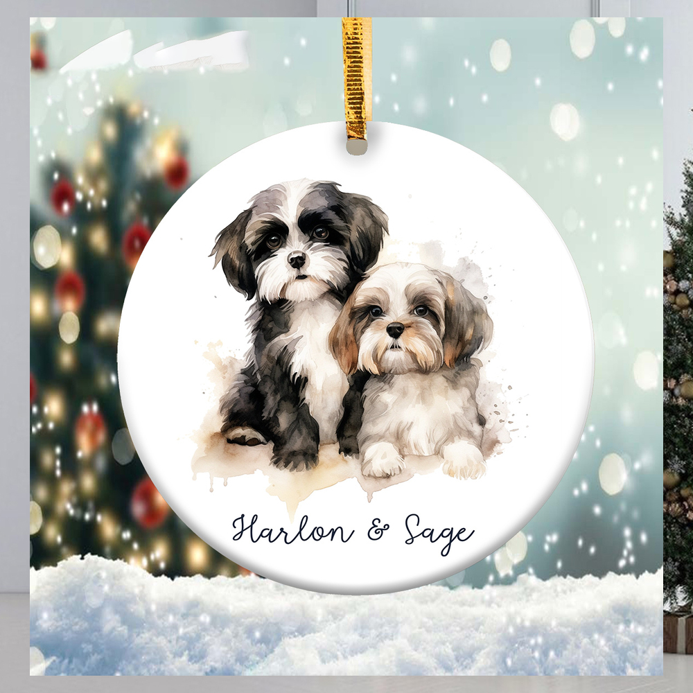 Dogs Christmas Ornament Dogs Christmas Ornament