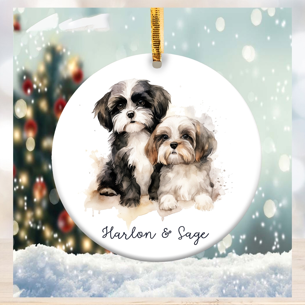Dogs Christmas Ornament Dogs Christmas Ornament
