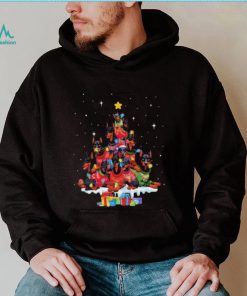 Dogs Dobermann pine tree merry christmas shirt