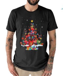 Dogs Dobermann pine tree merry christmas shirt