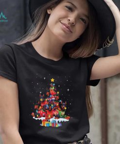 Dogs Dobermann pine tree merry christmas shirt