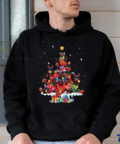 Dogs Dobermann pine tree merry christmas shirt