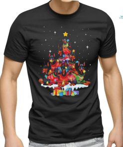 Dogs Dobermann pine tree merry christmas shirt