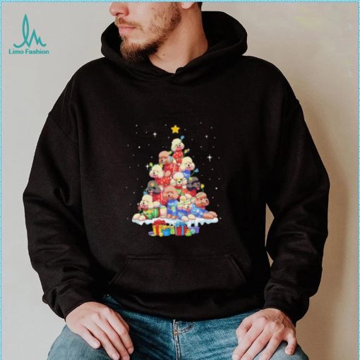 Dogs Toy Poodle pine tree merry christmas shirt