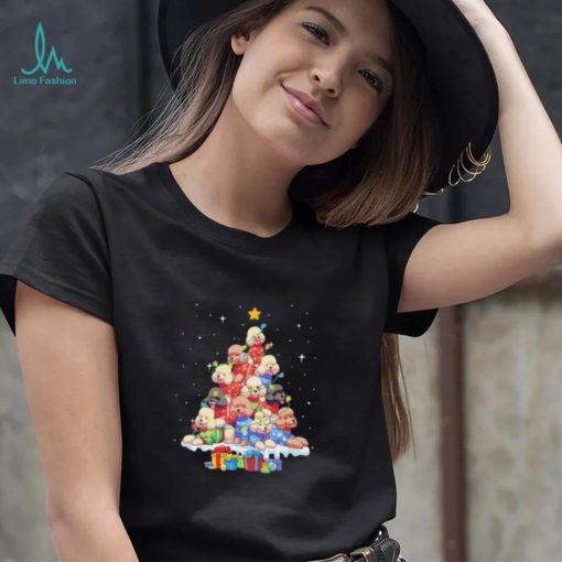 Dogs Toy Poodle pine tree merry christmas shirt