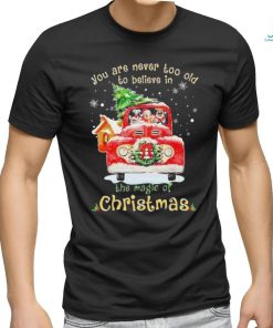 Dogs you are never too old to believe in Believe In The Magic Of Christmas shirt