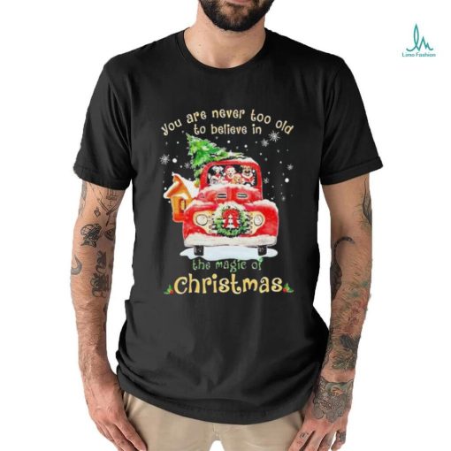 Dogs you are never too old to believe in Believe In The Magic Of Christmas shirt