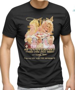 Dolly Parton 68th Anniversary 1956 2024 Thank You For The Memories Signatures shirt