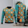 Seahawks Logo Checkered Flannel Design Knitted Ugly Christmas Sweater