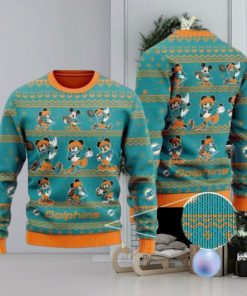 Dolphins Mickey Mouse Knitted Ugly Christmas Sweater