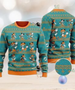 Dolphins Mickey Mouse Knitted Ugly Christmas Sweater