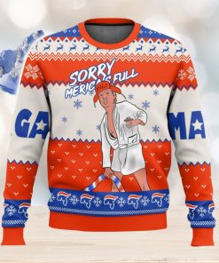 Donald Trump Sorry Merica’s Full Sweater All Over Printed Ugly Christmas Sweater 2023 Christmas Gift Ideas Holiday Gift