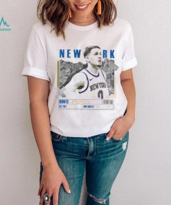 Donte DiVincenzo number 0 New York Knicks basketball player paper poster shirt
