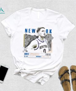 Donte DiVincenzo number 0 New York Knicks basketball player paper poster shirt
