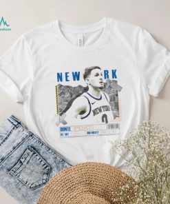 Donte DiVincenzo number 0 New York Knicks basketball player paper poster shirt