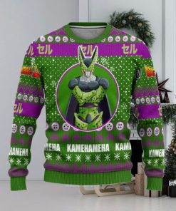 Dragon Ball Cell Kamehameha Ugly Christmas Sweaters