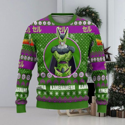 Dragon Ball Cell Kamehameha Ugly Christmas Sweaters