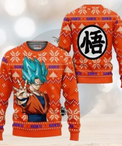 Dragon Ball Goku Super Saiyan Blue Ugly Christmas Sweaters