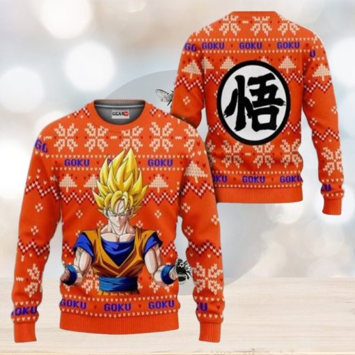 Dragon Ball Goku Super Saiyan Ugly Christmas Sweaters