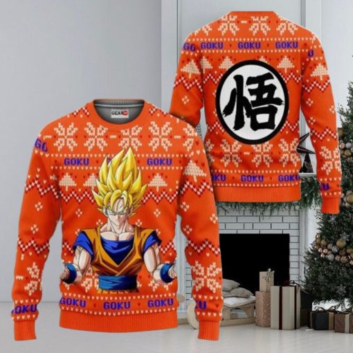 Dragon Ball Goku Super Saiyan Ugly Christmas Sweaters