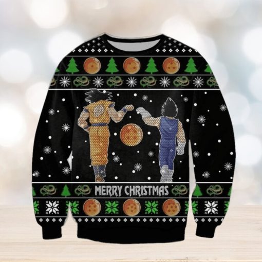 Dragon Ball Goku Vegeta Merry Christmas Ugly Christmas Sweaters