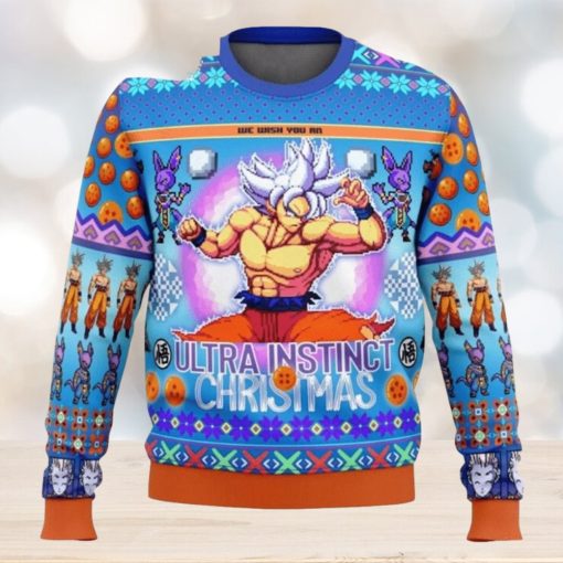 Dragon Ball Goku We Wish You An Ultra Instinct Christmas Ugly Christmas Sweaters