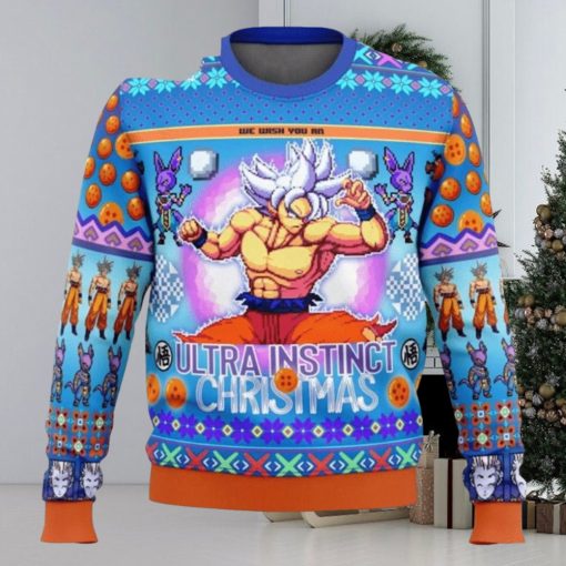 Dragon Ball Goku We Wish You An Ultra Instinct Christmas Ugly Christmas Sweaters