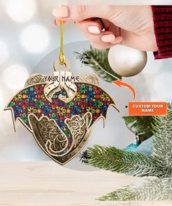 Dragon Viking Personalized Suncatcher Ornament