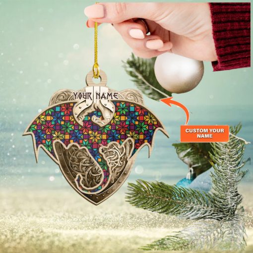 Dragon Viking Personalized Suncatcher Ornament