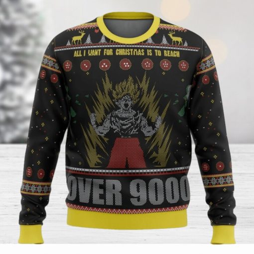 Dragonball Z Goku Over 9000 Ugly Christmas Sweater