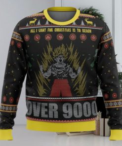 Dragonball Z Goku Over 9000 Ugly Christmas Sweater