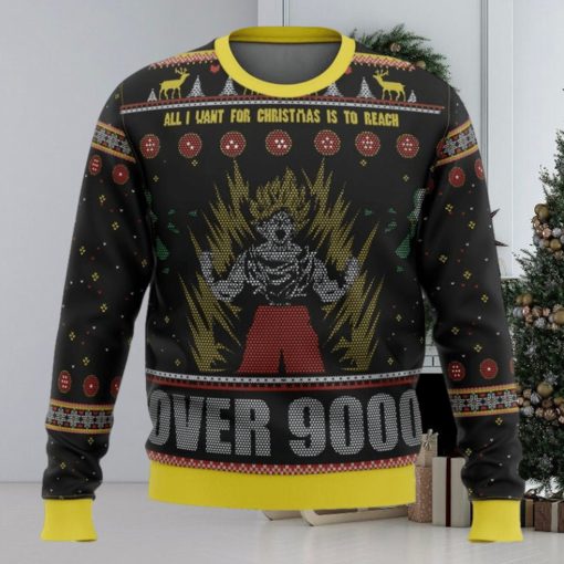 Dragonball Z Goku Over 9000 Ugly Christmas Sweater