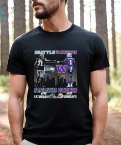 Dre’mont Jones Seattle Seahawks On Saturdays And Washington Huskers Warren Moon On Sundays Signatures Shirt